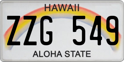 HI license plate ZZG549