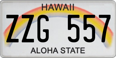 HI license plate ZZG557