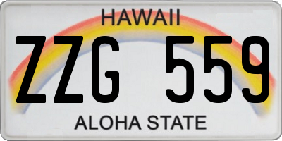 HI license plate ZZG559