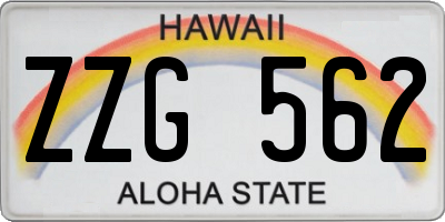 HI license plate ZZG562