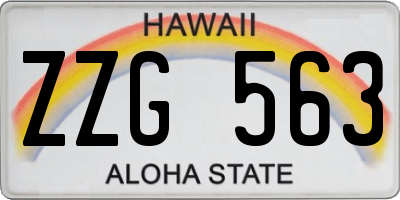 HI license plate ZZG563