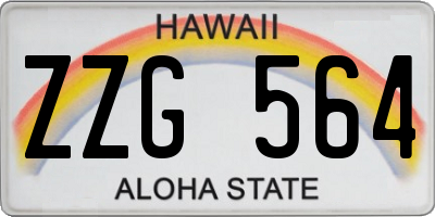 HI license plate ZZG564