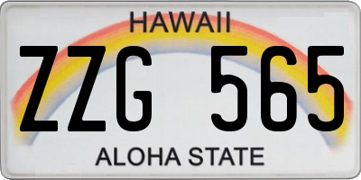 HI license plate ZZG565