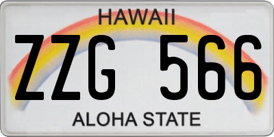 HI license plate ZZG566