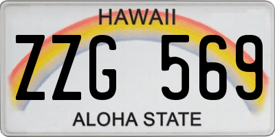 HI license plate ZZG569