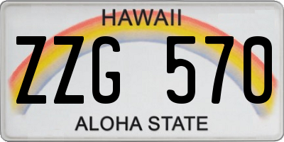 HI license plate ZZG570