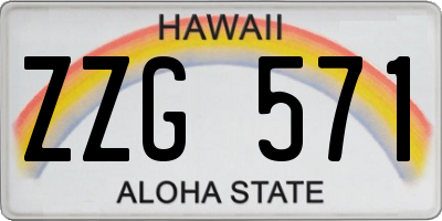 HI license plate ZZG571