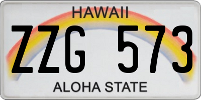 HI license plate ZZG573