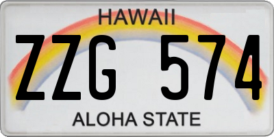 HI license plate ZZG574