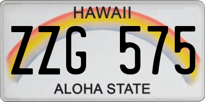 HI license plate ZZG575