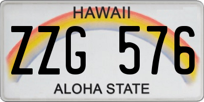 HI license plate ZZG576