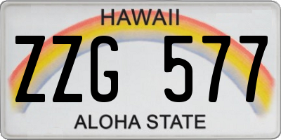 HI license plate ZZG577