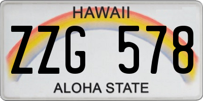 HI license plate ZZG578