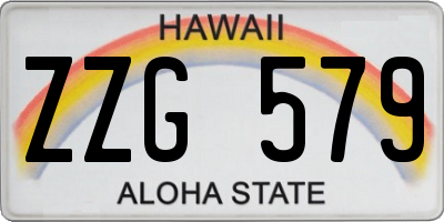 HI license plate ZZG579