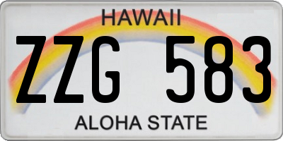 HI license plate ZZG583