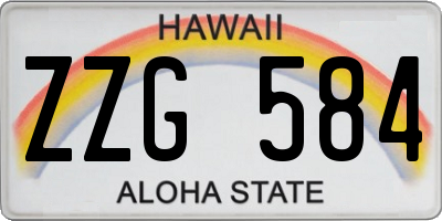 HI license plate ZZG584