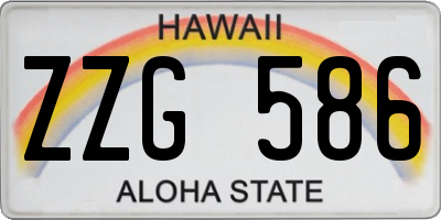 HI license plate ZZG586