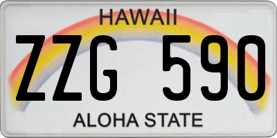 HI license plate ZZG590