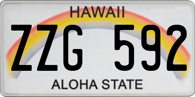 HI license plate ZZG592