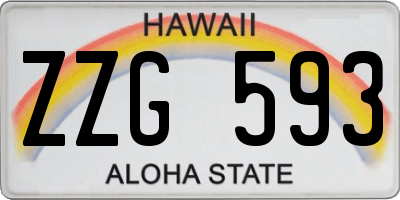 HI license plate ZZG593