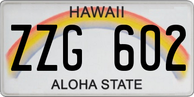 HI license plate ZZG602