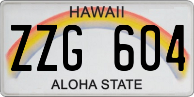 HI license plate ZZG604