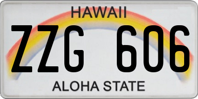 HI license plate ZZG606