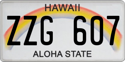 HI license plate ZZG607