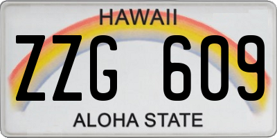 HI license plate ZZG609