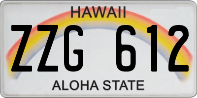 HI license plate ZZG612