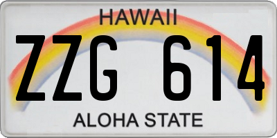 HI license plate ZZG614