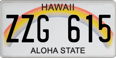 HI license plate ZZG615