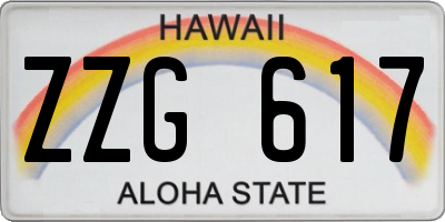 HI license plate ZZG617