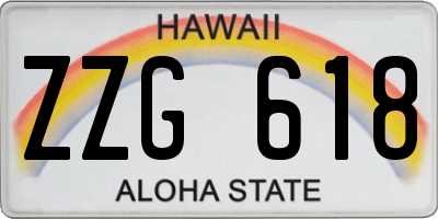 HI license plate ZZG618