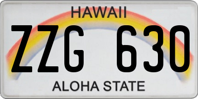 HI license plate ZZG630