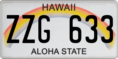 HI license plate ZZG633