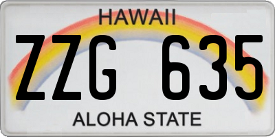 HI license plate ZZG635