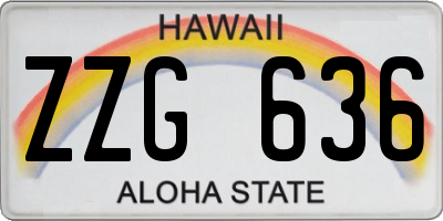 HI license plate ZZG636