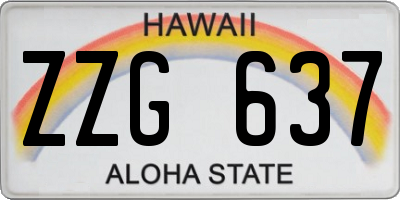 HI license plate ZZG637