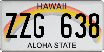 HI license plate ZZG638