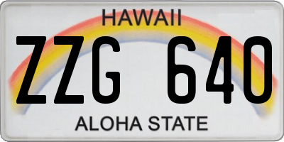 HI license plate ZZG640