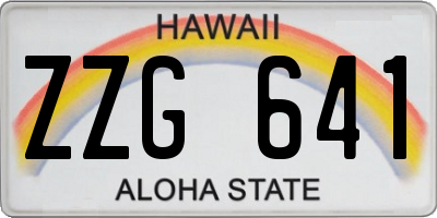 HI license plate ZZG641