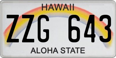 HI license plate ZZG643