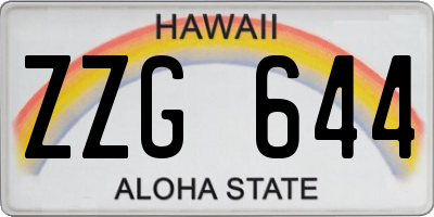 HI license plate ZZG644