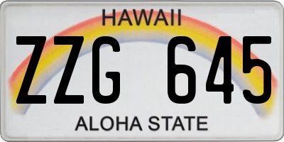 HI license plate ZZG645