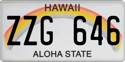 HI license plate ZZG646