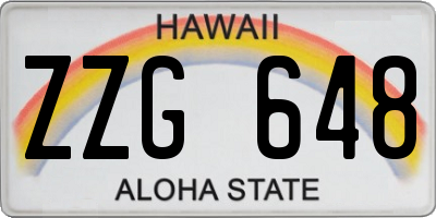 HI license plate ZZG648