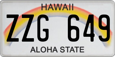 HI license plate ZZG649