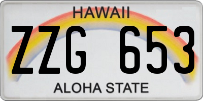 HI license plate ZZG653