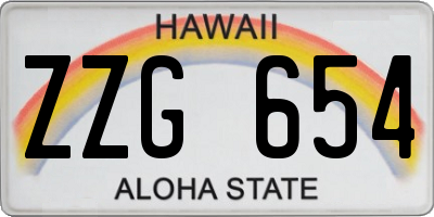 HI license plate ZZG654